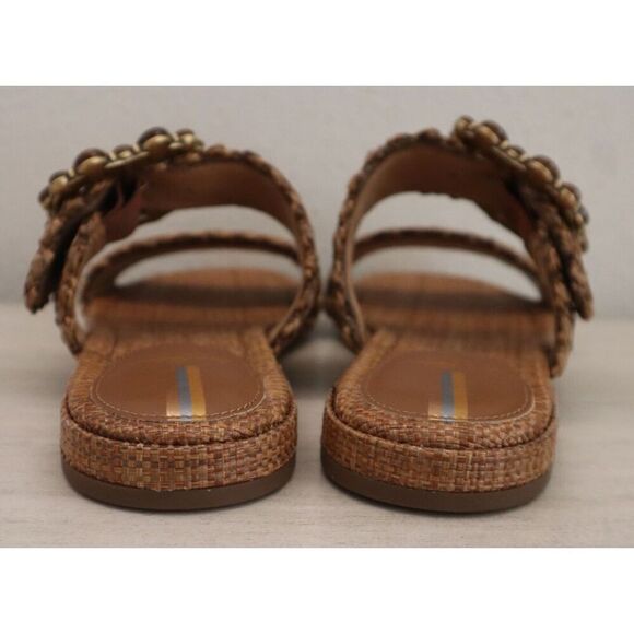 Sam Edelman J0187F2251 WMNs Sz 7M Dark Natural Raffia Elisa 2-Strap Sandals - Picture 4 of 15
